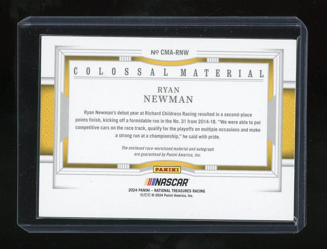 2024 Ryan Newman Colossal Patch Autograph 46/49 National Treasures Racing card