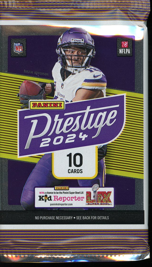 2024 Panini Prestige Football Blaster Box Pack 10 Cards Per Pack