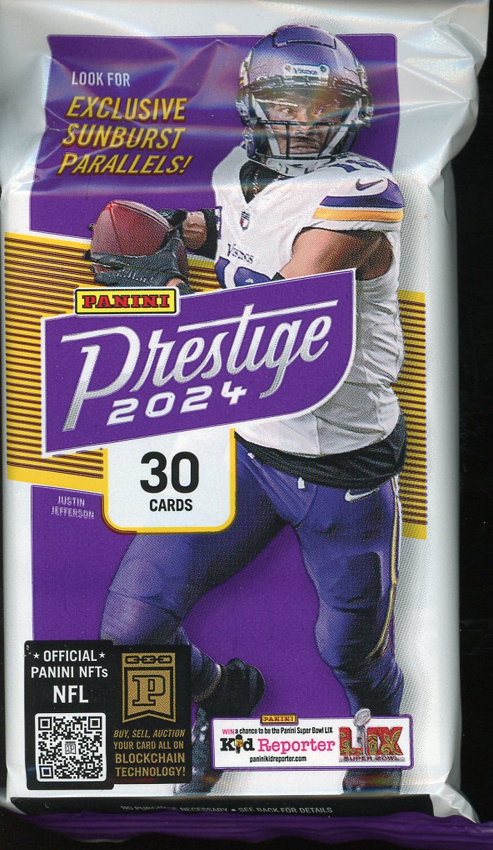 2024 Panini Prestige Football Fat Pack Box Pack 30 Cards Per Pack