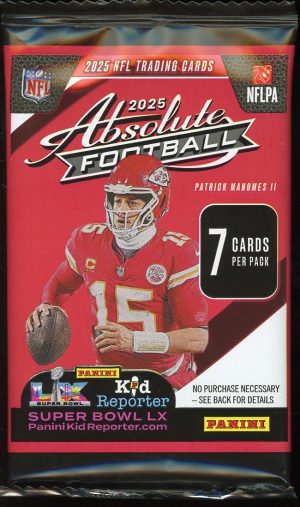 2025 Panini Absolute Football Mega Box Pack 7 Cards Per Pack