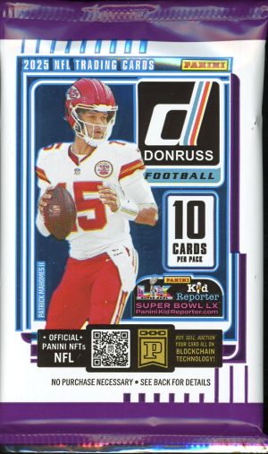 2025 Panini Donruss Football Mega Box Pack 10 Cards Per Pack