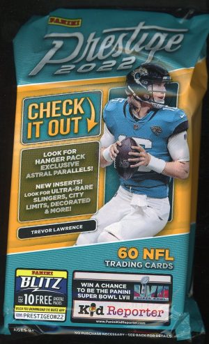 2022 Panini Prestige Football Hanger Pack 60 Cards Per Pack
