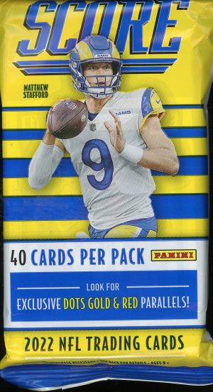 2022 Panini Score Football Fat Pack 40 Cards Per Pack
