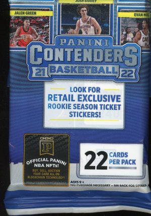 2021-22 Panini Contenders Basketball Fat Pack 22 Cards Per Pack