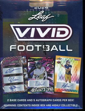 2024 Leaf Vivid Football Hobby Box autograph rookie cards