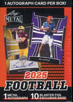 2025 Leaf Metal Football Mega Box autograph rookie prospect cards