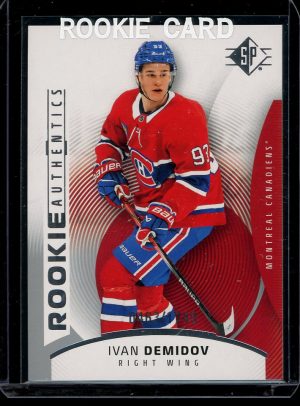 2025-26 Ivan Demidov Rookie Authentics 463/1749 Upper Deck SP Hockey card