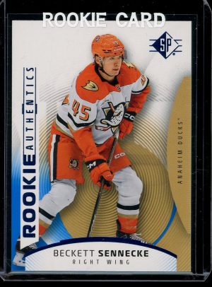 2025-26 Beckett Sennecke SP Blue Hockey Upper Deck Rookie Card