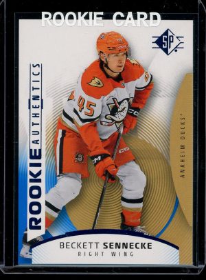 2025-26 Beckett Sennecke SP Blue Hockey Upper Deck Rookie Card