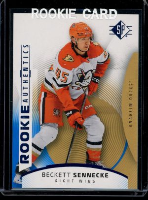 2025-26 Beckett Sennecke SP Blue Hockey Upper Deck Rookie Card