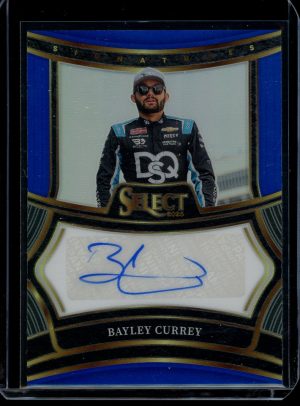 2025 Bayley Currey Signatures Prizm Blue 15/99 Select Racing autograph card