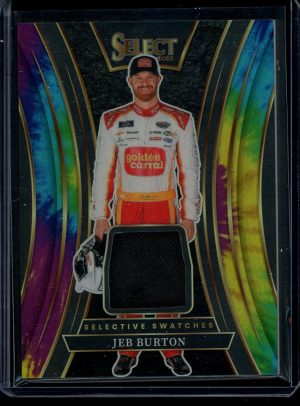 2025 Jeb Burton Selective Swatches Prizm Tie Dye 1/25 Select Racing patch card