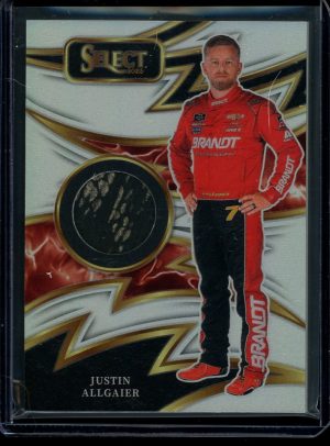 2025 Justin Allgaier Sparks Swatches Prizm Silver Select Racing patch card