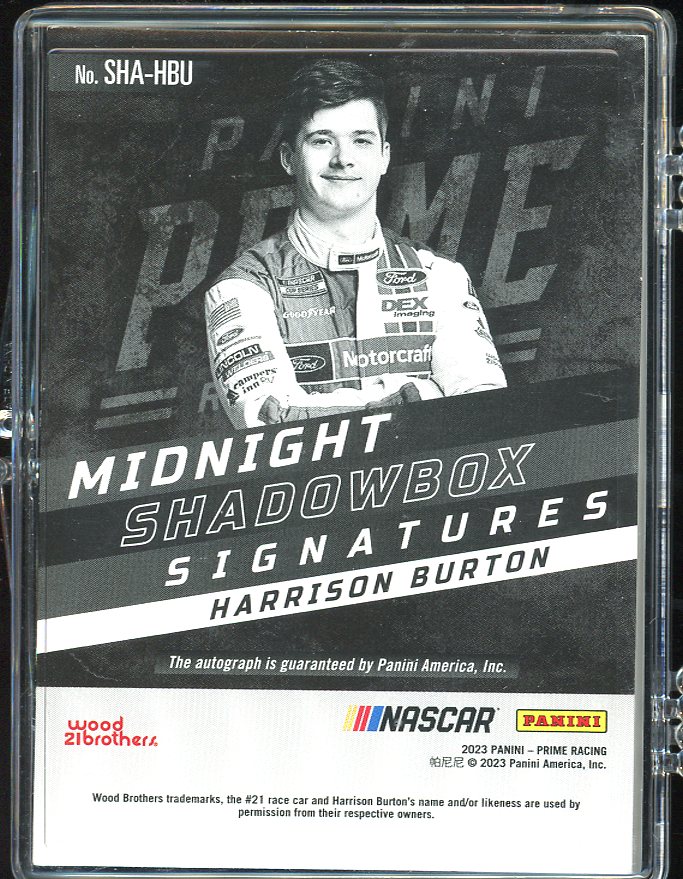 2024 Harrison Burton Midnight Shadowbox Autograph 24/25 National Treasures Racing card