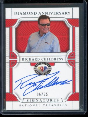 2024 Richard Childress Diamond Anniversary Autograph 6/25 National Treasures Racing card