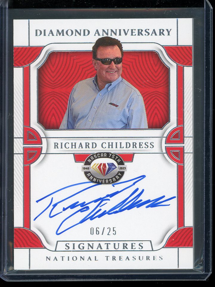 2024 Richard Childress Diamond Anniversary Autograph 6/25 National Treasures Racing card