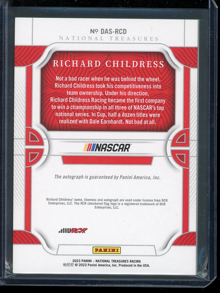 2024 Richard Childress Diamond Anniversary Autograph 6/25 National Treasures Racing card
