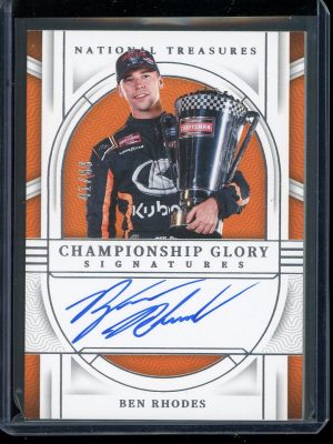 2024 Ben Rhodes Autograph 41/99 National Treasures Racing card