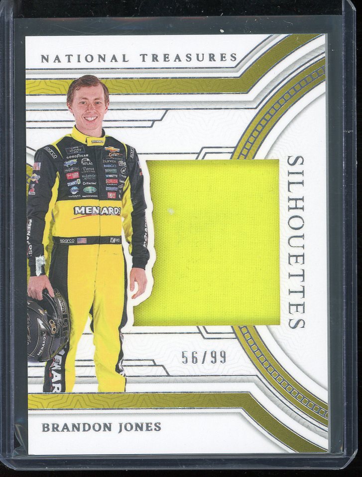 2024 Brandon Jones Silhouettes Memorabilia 56/99 National Treasures Racing card