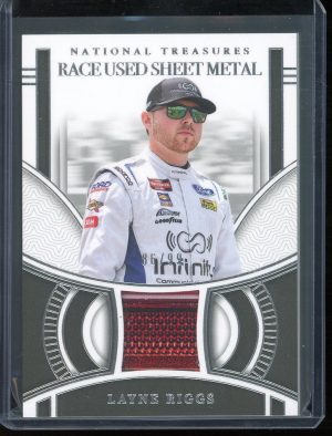 2024 Layne Riggs Raced Used Sheet Metal 86/99 National Treasures Racing card