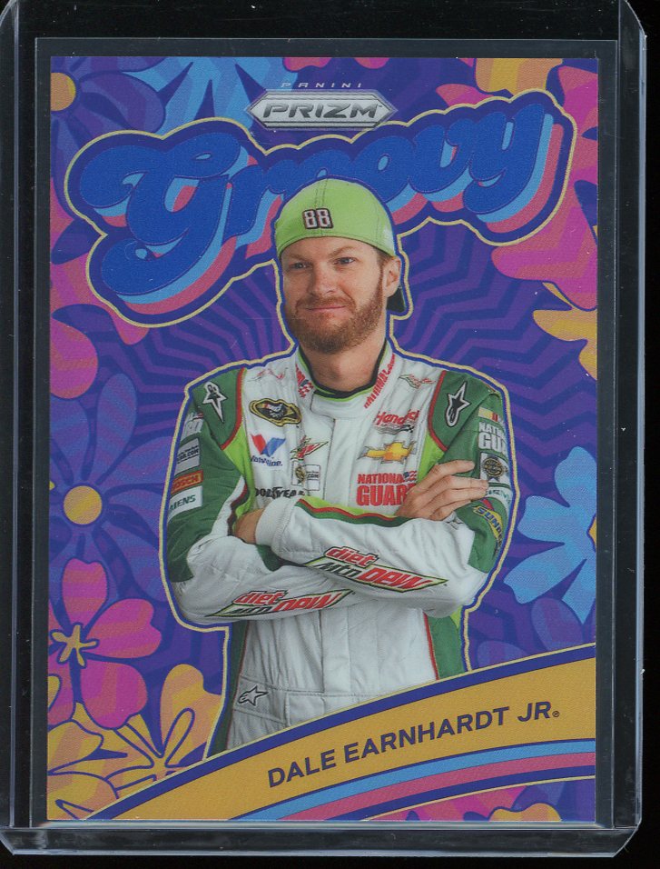 2024 Dale Earnhardt Jr Blue Prizm Groovy 40/49 Panini Prizm Racing card