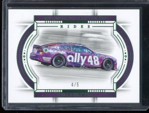 2024 Alex Bowman Rides Green 4/5 National Treasures Racing card
