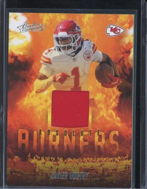 Xavier Worthy Absolute Burners Insert ABU-XWU 2025 Panini Absolute Football Kansas City Chiefs card