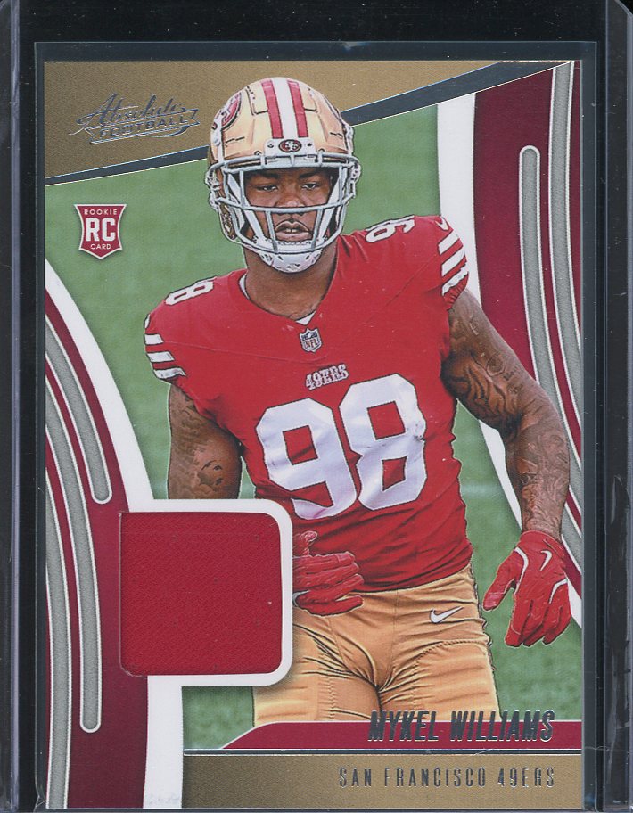 2025 Absolute Rookie Materials Mykel Williams Panini Absolute Football card San Francisco 49ers