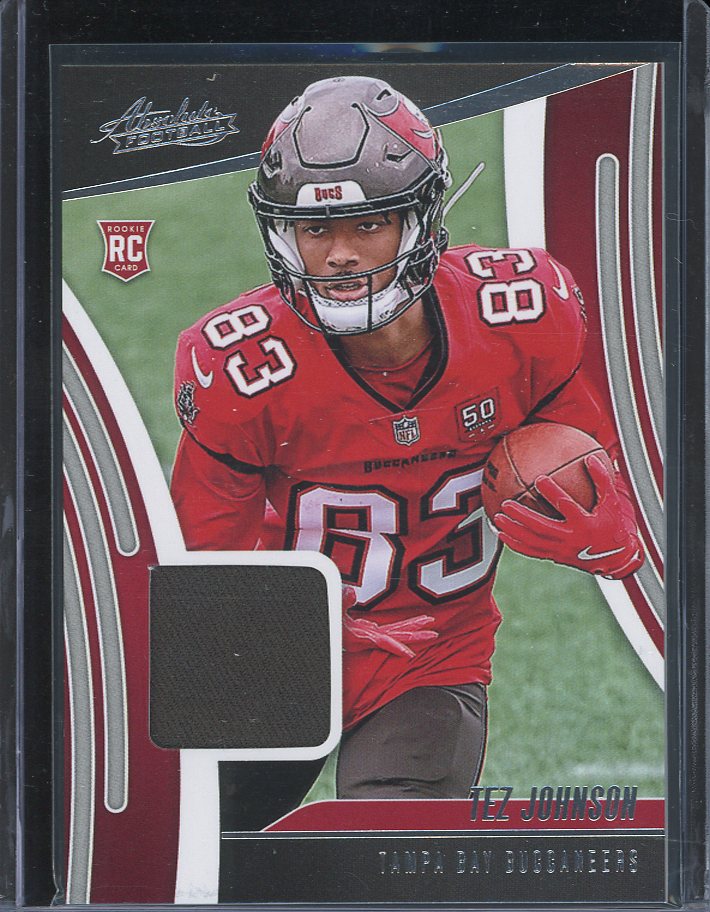 Tez Johnson Rookie Materials Card 2025 Absolute Football