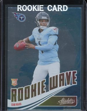 2025 Panini Absolute Football Cam Ward Rookie Wave Rookie Card RC RW-CWD Tennessee Titans