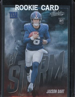2025 Panini Absolute Football Storm Jaxson Dart Rookie Card